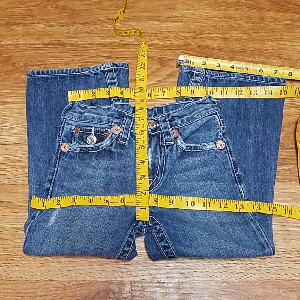 TRUE RELIGION VINTAGE STRAIGHT WIDE LEG FADED JEANS, JOEY BIG-T 4x16 - Picture 4 of 8